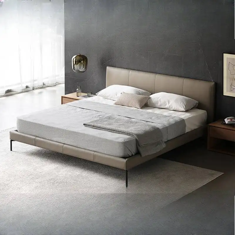 Heavy Nightstand Bedroom Bed Holder Upholstered Wooden Floating Double Bed Headboards Platform Camas Matrimoniales Furniture