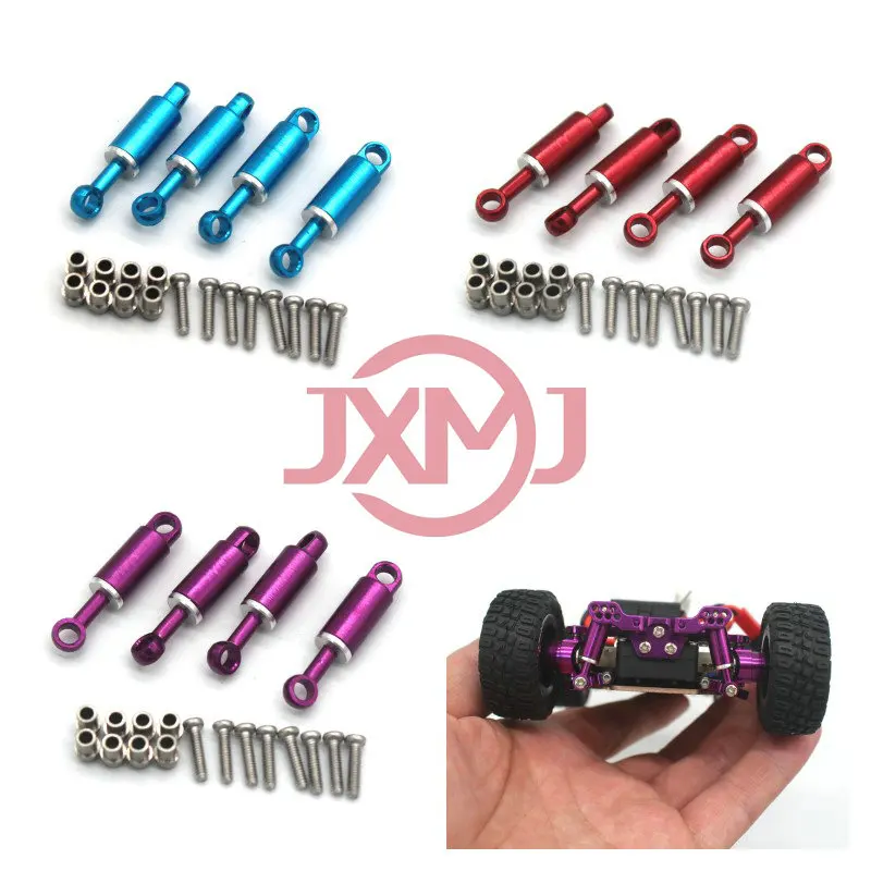 WLtoys 284131 284010 284161 K989 K969 RC 1/28 Coche De Control Remoto Piezas PO De Metal Con Amortiguador De Resorte Incorporado