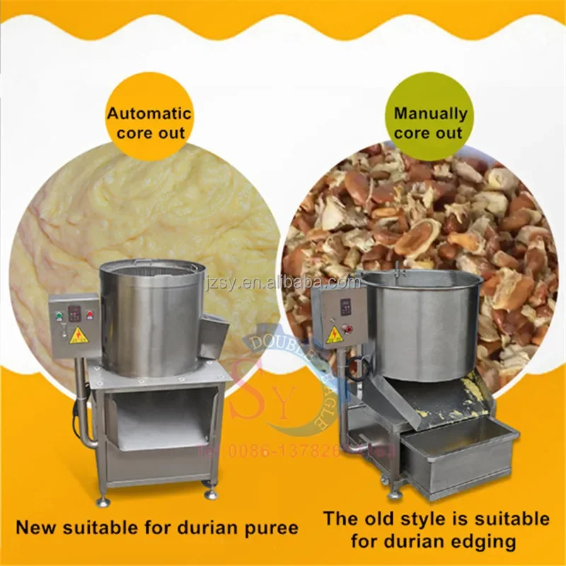 Food Grade Durian Processing Machine Durian Fruit Stone Extractor Fruit Core Separation Equipment Durian Puree Make Machine