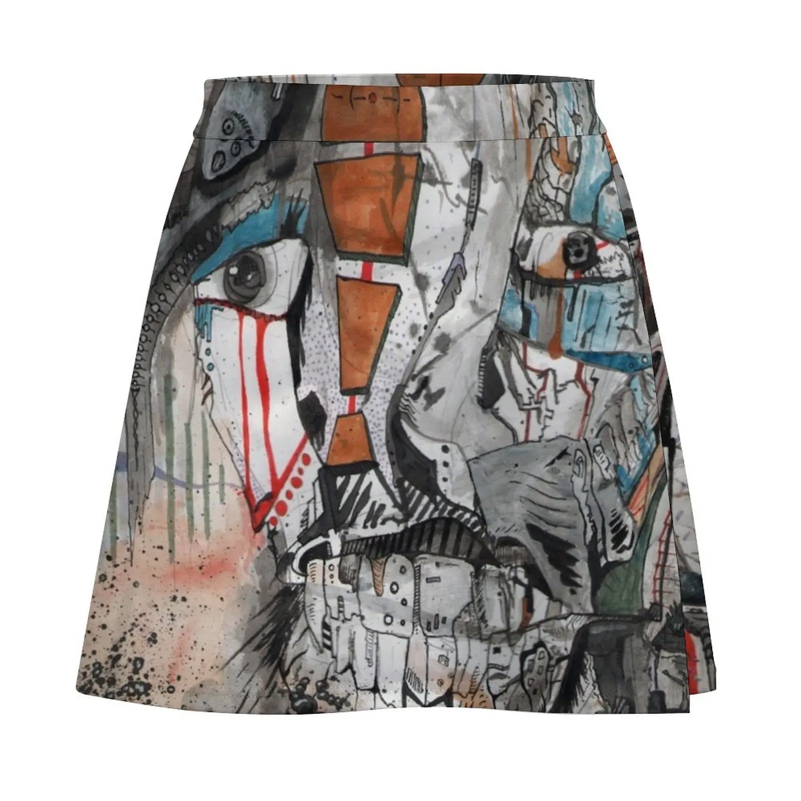 Servator Abstract Painting Mini Skirt skirts for women clothing women summer 2025 luxury women skirts clothes Mini Skirt