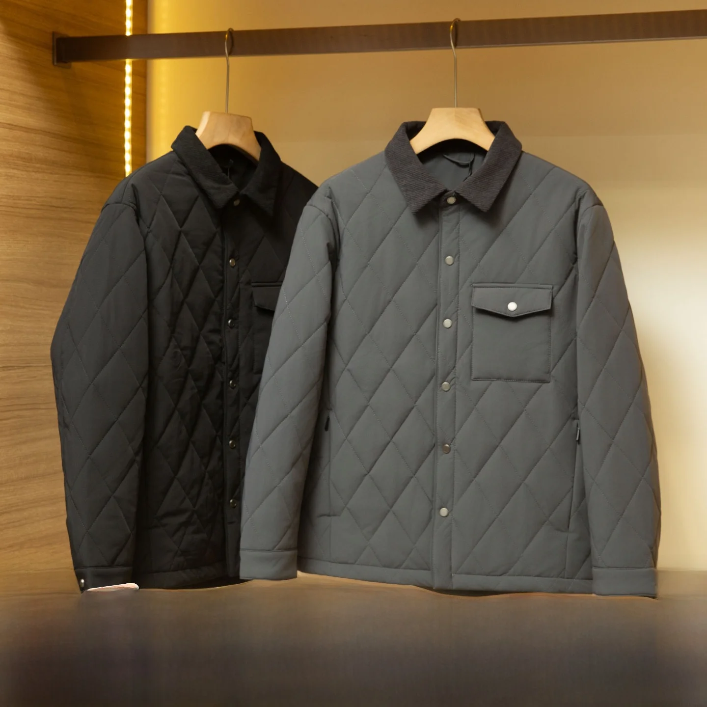 

Итальянский винтаж Сле! Хлопковая майка с алмазной вышивкой! Мужское простое универсальное хлопковое пальто с цветным воротником, новое зимнее поступление