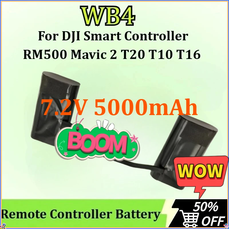 

For DJI Smart Controller RM500 Mavic 2 T20 T10 T16 WB4 Replacement Remote Controller Battery Rechargeable Battery 7.2V 5000mAh