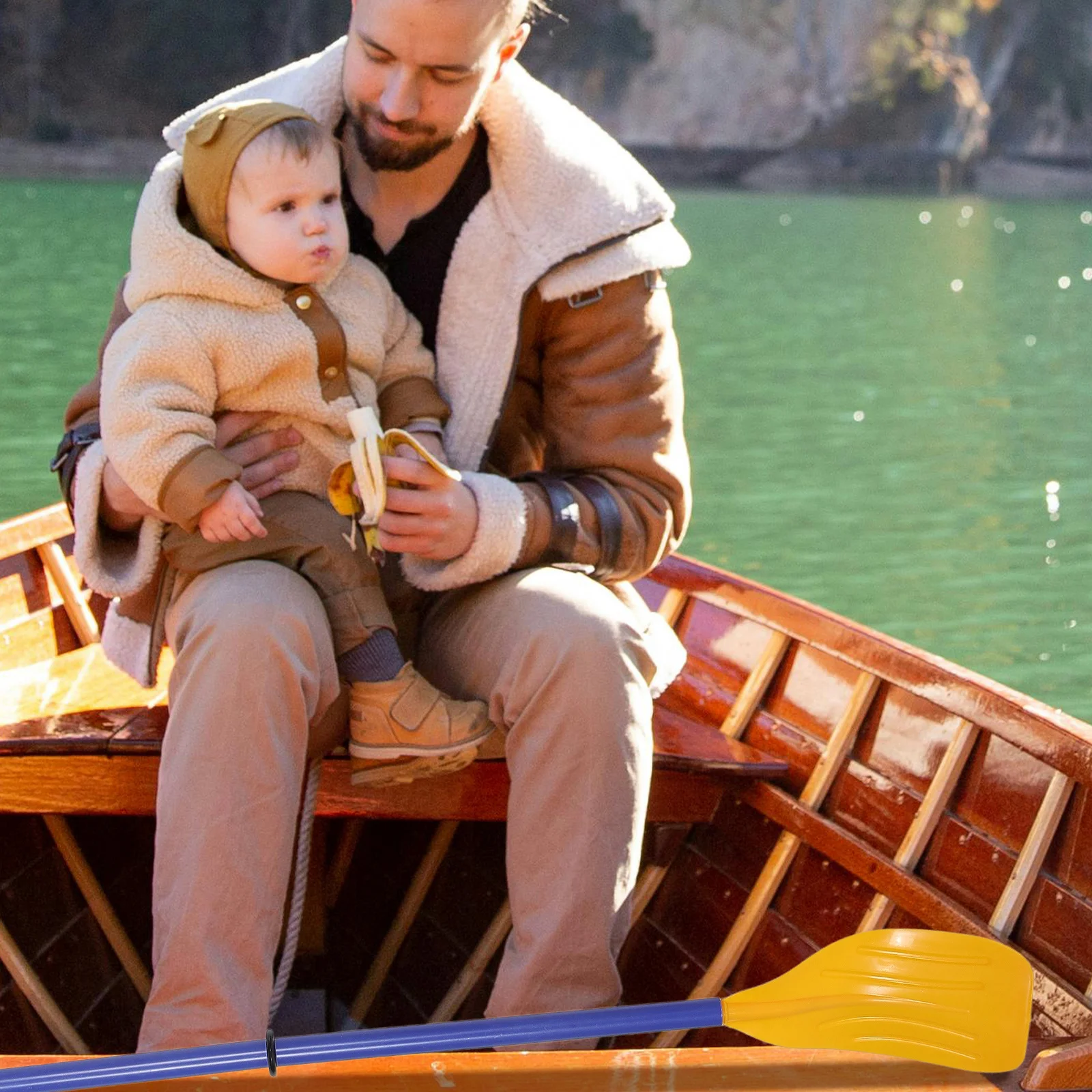 

2Pcs Boat Paddle Portable Lightweight ABS Sturdy Plastic Kayak Paddle for Surfing Floating Boating Kayak Paddles