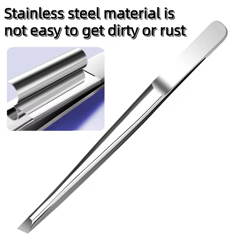 High-Quality Stainless Steel Eyebrow Tweezers • Slant Tip Facial Hair Removal Tweezers for Eyebrows and Beard - Detail 1