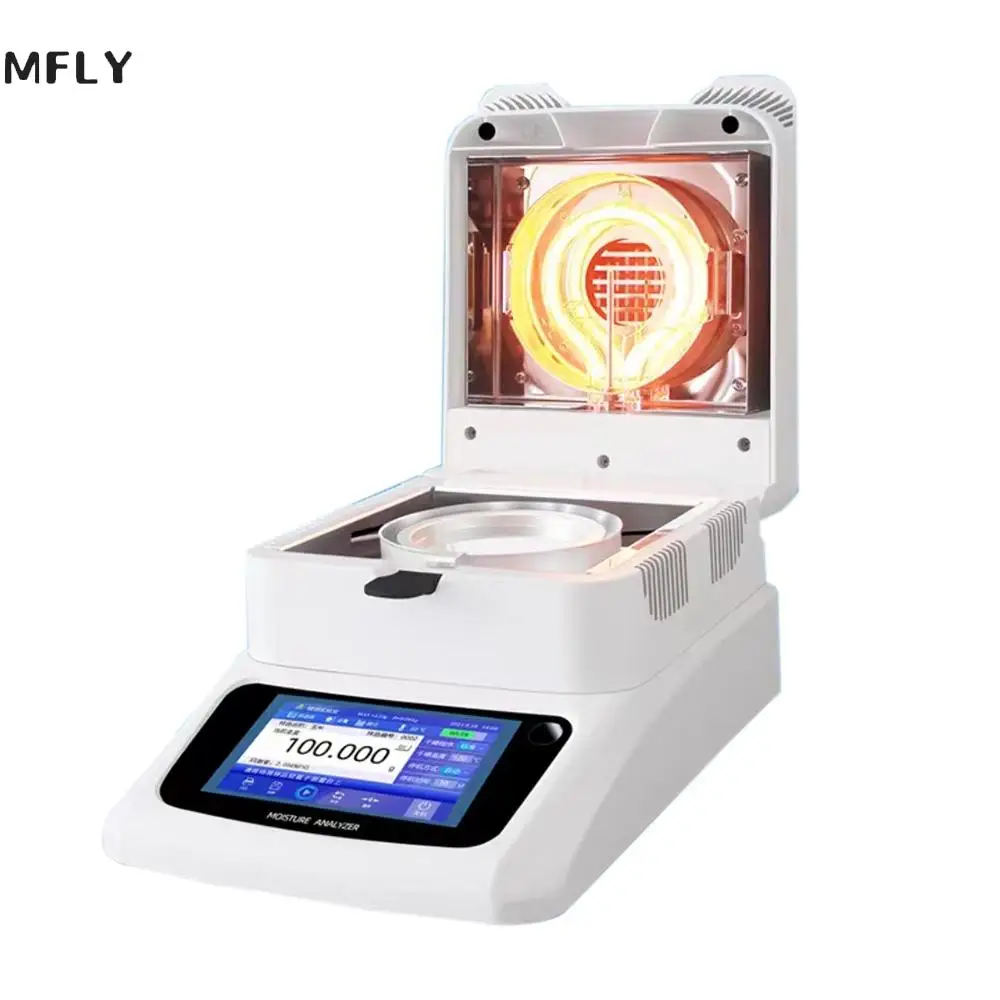 Medidor de Equilíbrio do Analisador da Umidade Legibilidade Equilíbrio do Laboratório do Tela Táctil 120g x 0.001 Gramas 110v ou 220v