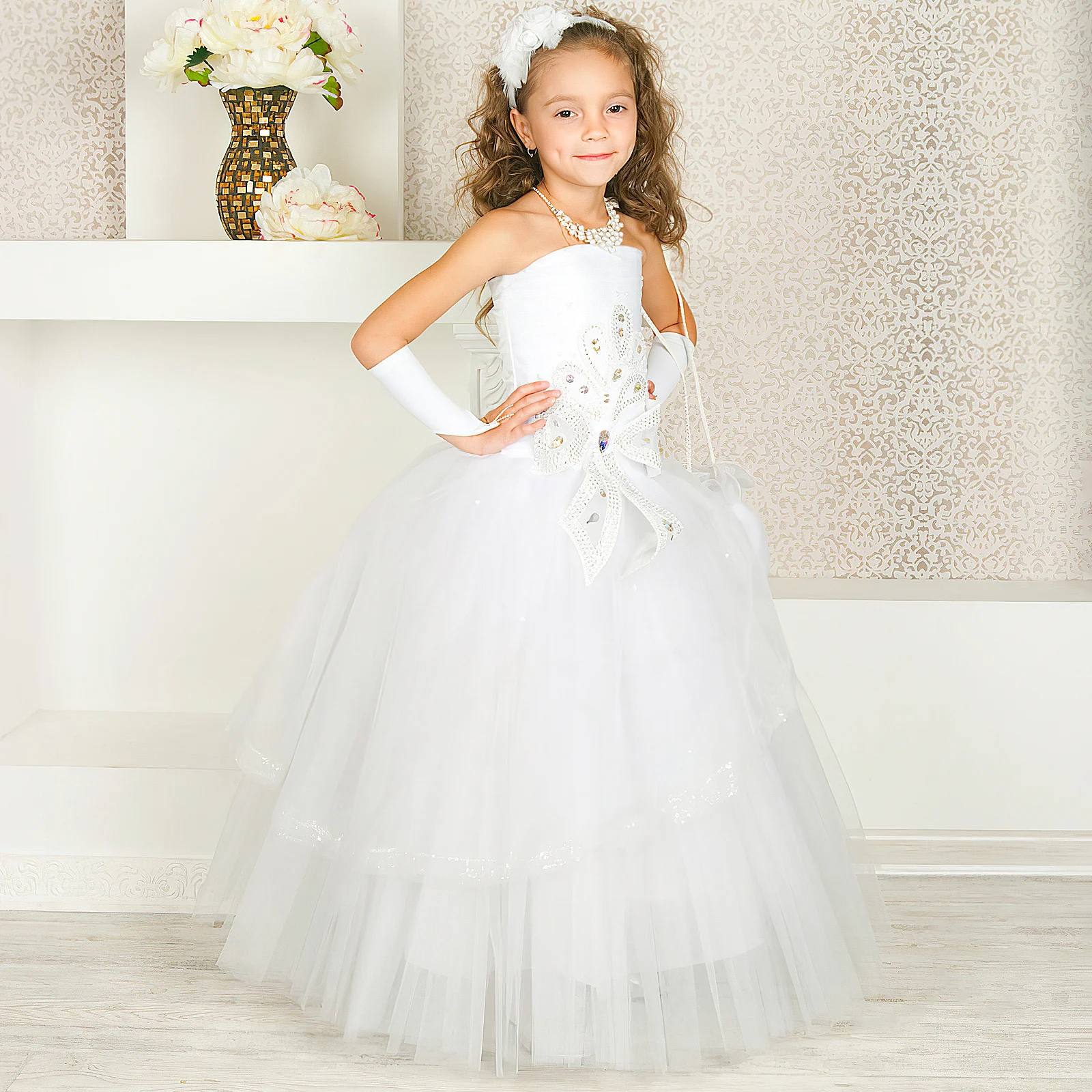 

Foldable Girl with Hook and Loop Closure Comfortable Lightweight Petticoat for Bridal Event Use Girls' Petticoat