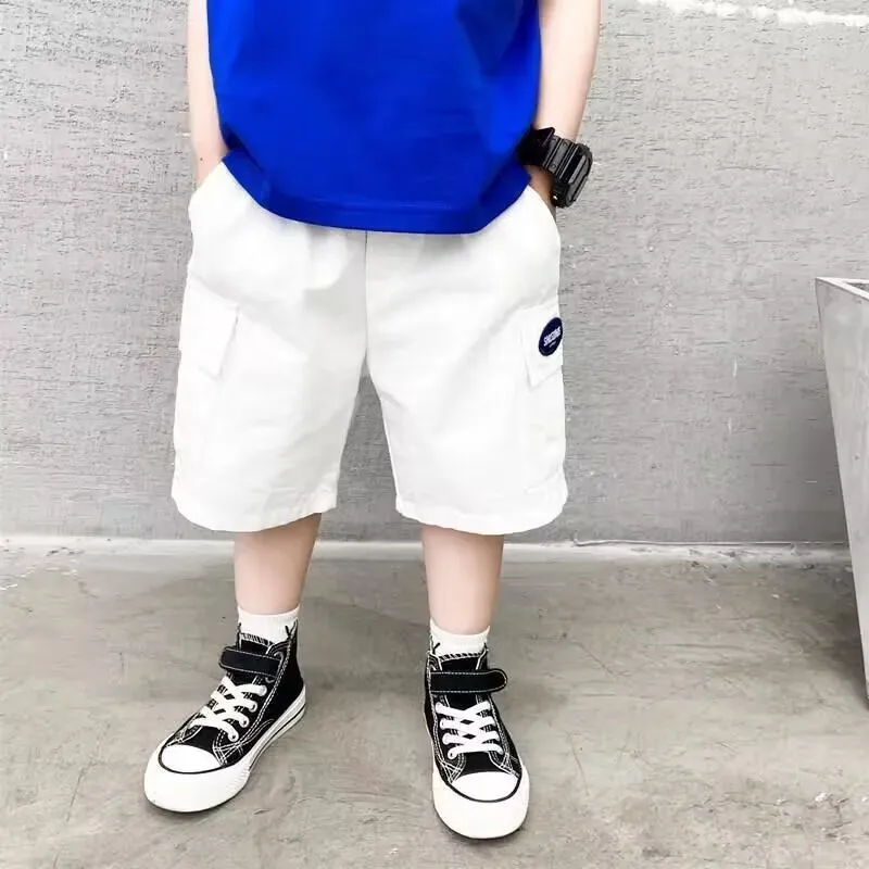 Boys' Shorts Summer New Handsome Workwear 5/4 Thin Pants Small and Medium Children's Baby Casual Shorts