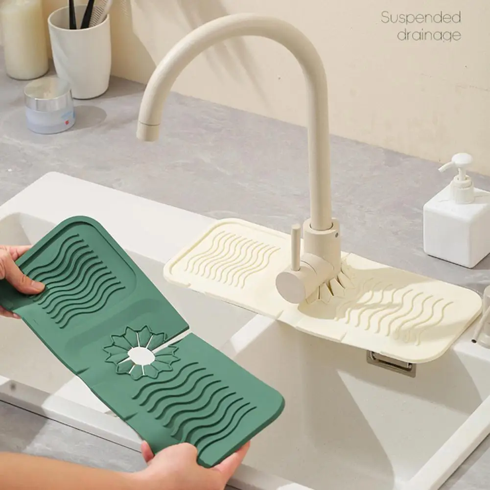 Drain Mat for Kitchen Sink Diatomaceous Earth Sink Mat Fast Drying Diatomaceous Earth Faucet Mat for Kitchen for Efficient