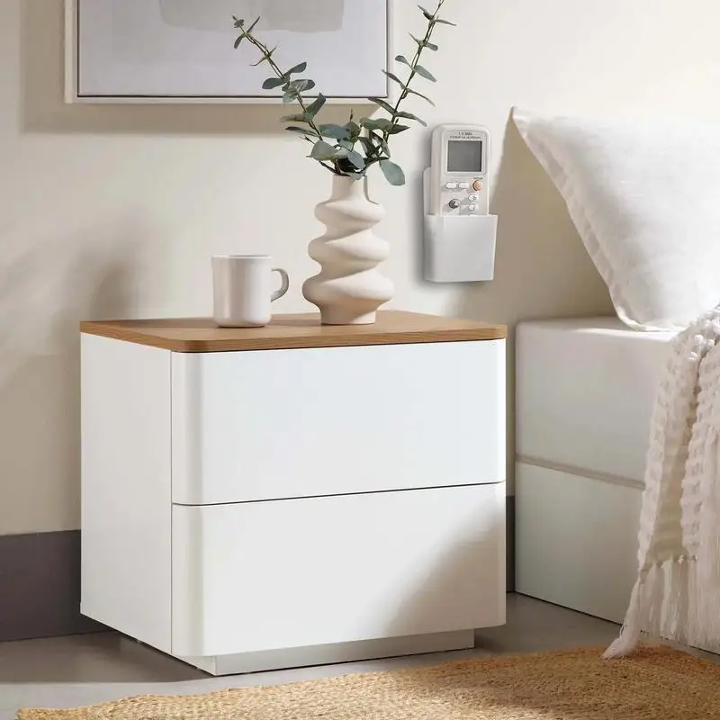 Wall Mounted Organizer Storage Box Remote Control Air Conditioner Storage Case Mobile Phone Plug Holder Stand