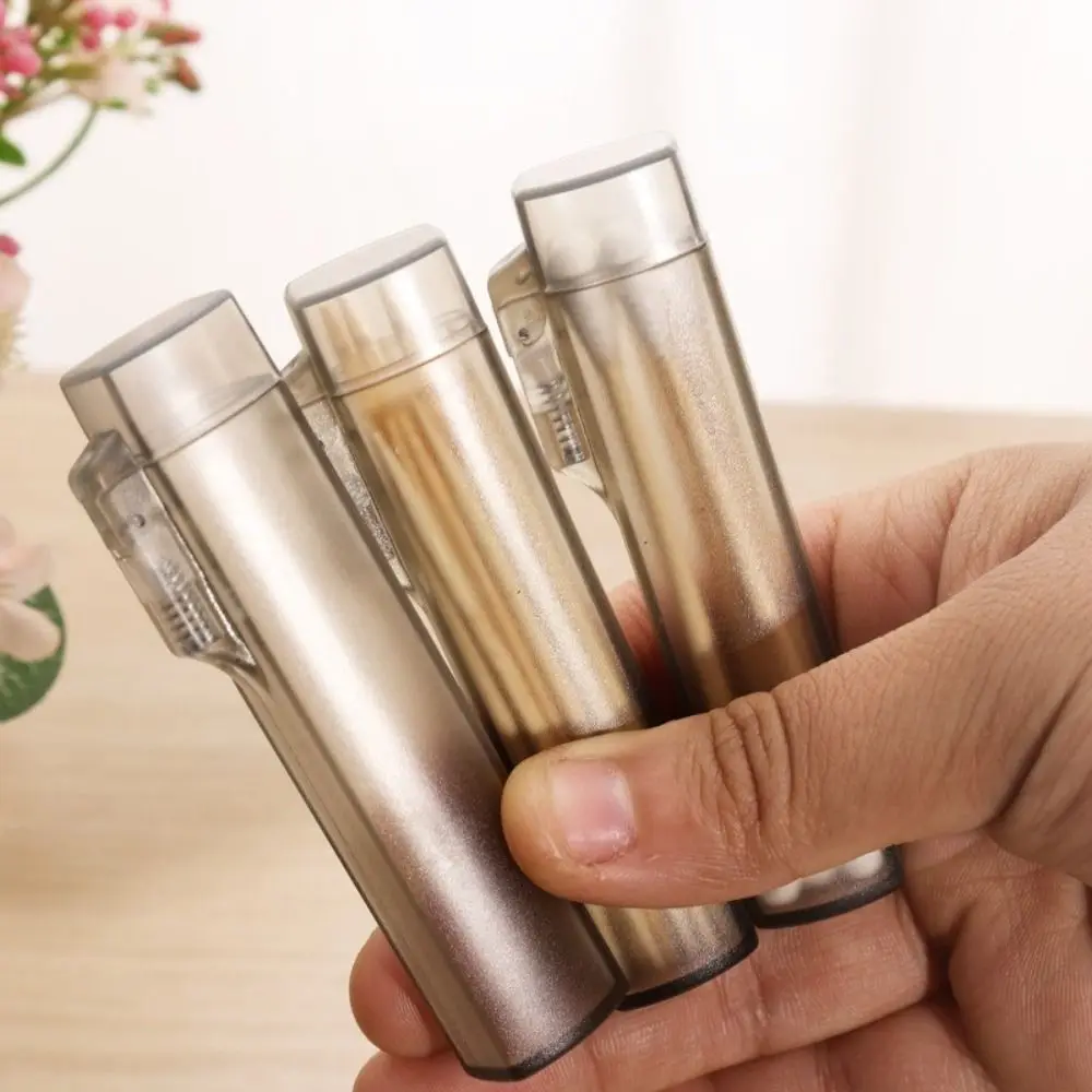 Creative Mini Toothpick Box Transparent Classification Cotton Swab Container Storage Box Household Travel