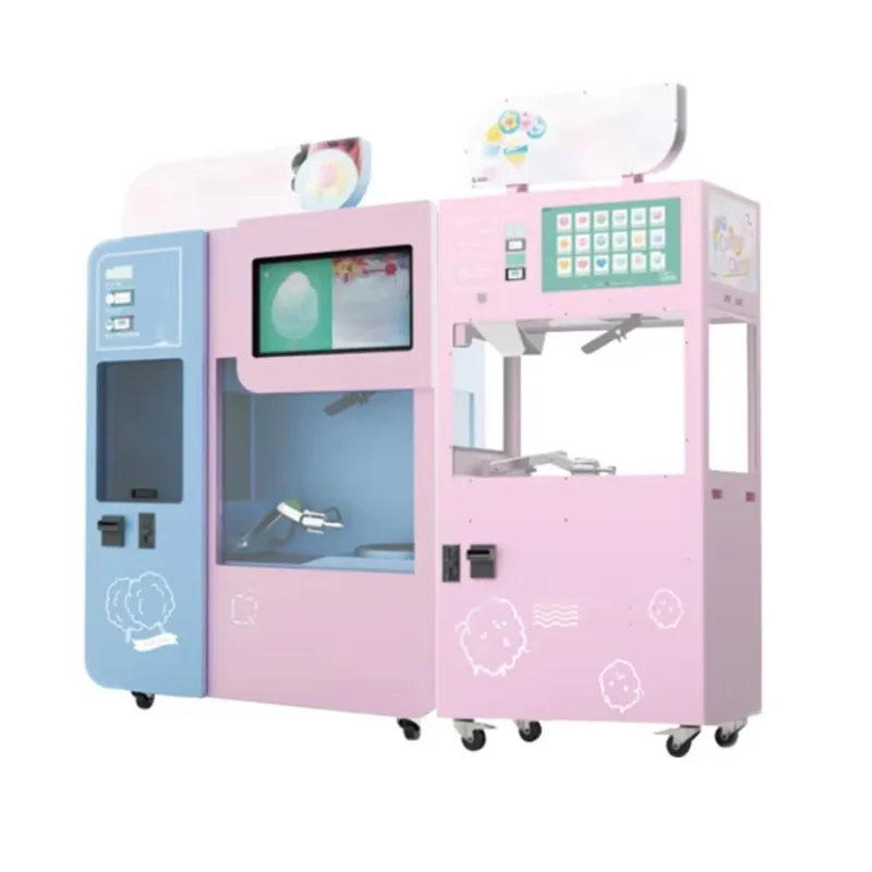 

Latest Style Diy Cotton Candy Machine Ice Cream Shape Cotton Candy Machine High Capacity Cotton Candy Machine