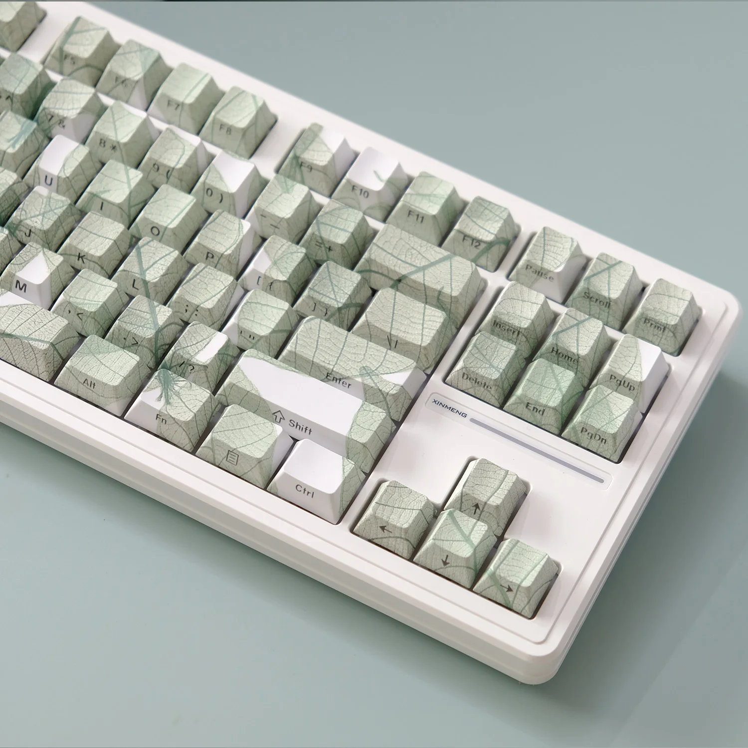 135 Keys Leaf Theme PBT Double Shot Keycaps Side Print Shine Through Cherry Profile Keycaps for DIY Game Mechanical Keyboard Cap view 6