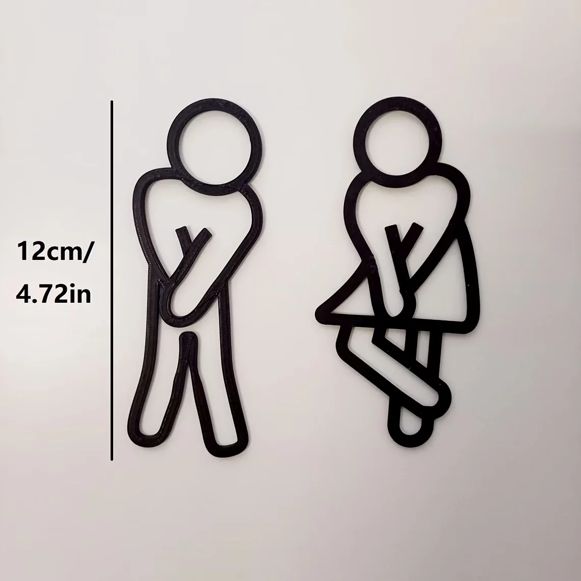 2 interessante Badezimmerschilder – Schilder für Herren- und Damen-Waschräume – Türdekorationen für Herren- und Damen-Waschräume – Detail 1