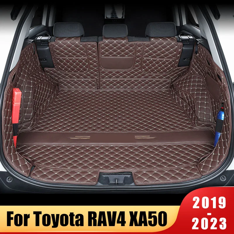 

Кожаные Коврики для багажника автомобиля для Toyota RAV4 RAV 4 XA50 2019-2021 2022 2023, противогрязные аксессуары для подкладки грузов, Стайлинг