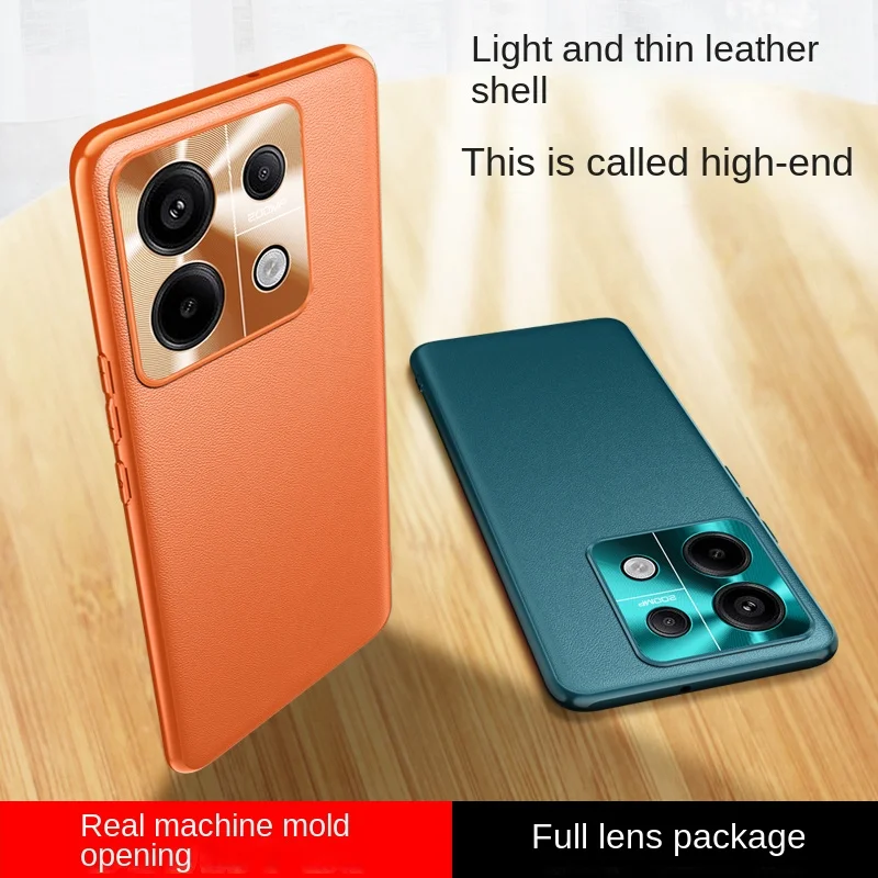 For Xiaomi Redmi Note 13 12 11 Pro Case Luxury Vegan leather Grain Matte Protective Back Cover Case For Reami Note12 13 11 shell