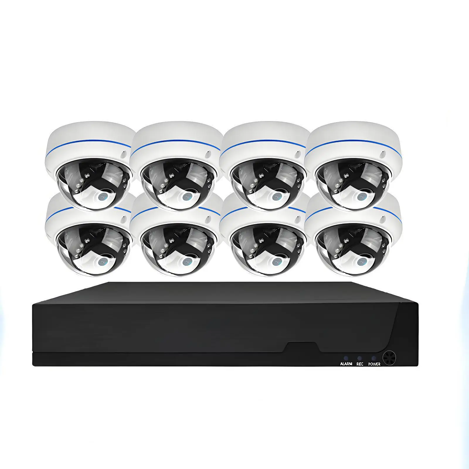 8CH 2K Face Recognition CCTV Security System 4MP IP Camera POE NVR Kit With Wide Angle Night Vision CMOS Sensor