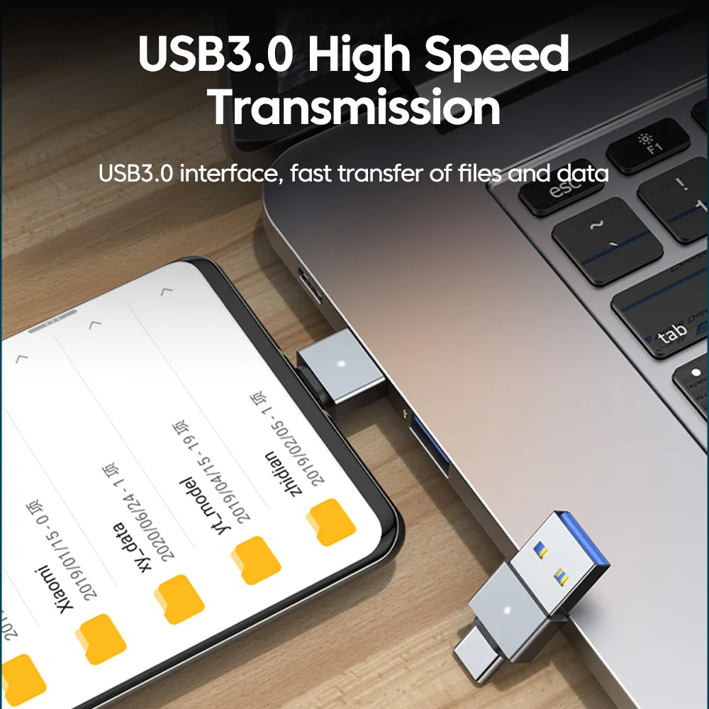 USB صغير 3.0 ذكر إلى Type-c ذكر OTG شحن نقل البيانات محول محولات آيفون 15/16 سامسونج محول الهاتف موصل