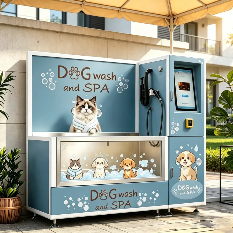 Estación de Lavado de Perros de Autoservicio, Máquina de Baño y Aseo para Mascotas, Máquina de Lavado de Perros de Acero Inoxidable, Máquina Automática de Baño para Mascotas OME