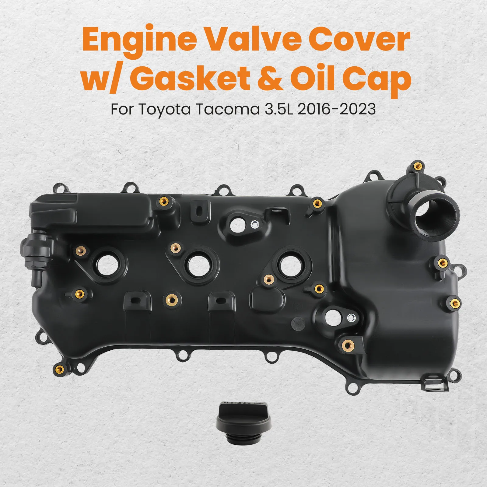 Toyota Highlander 3.5L 17-22 11202-0P012 112020P032 용 가스켓이있는 왼쪽 엔진 밸브 커버