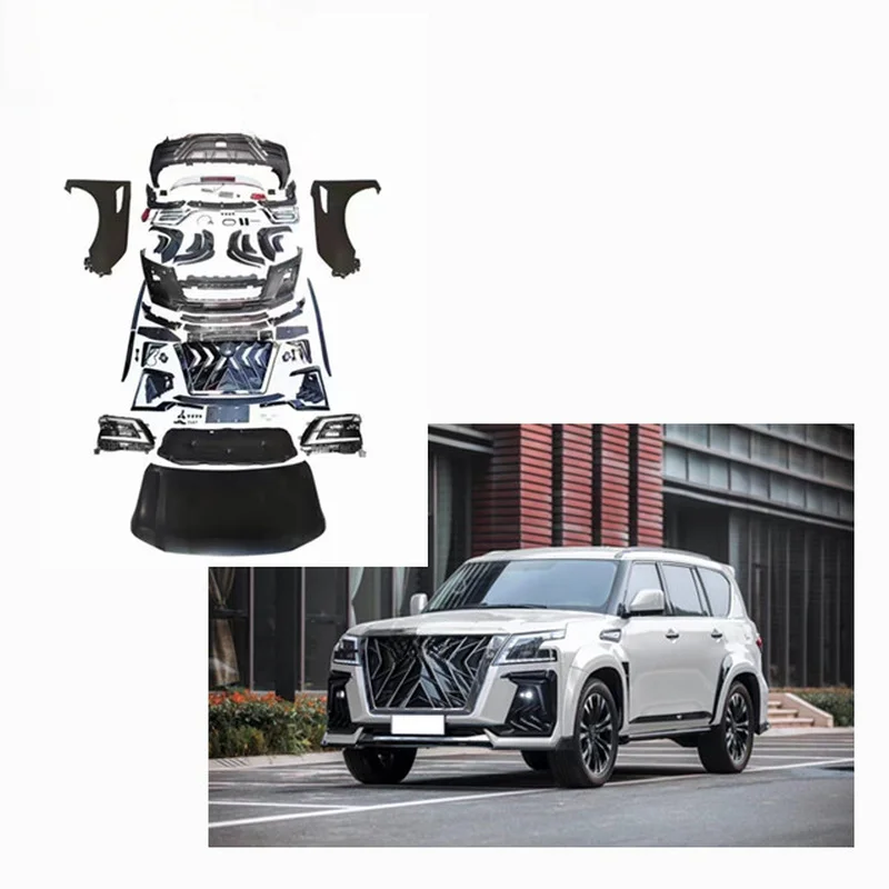 High Quality Patrol Y62 Black Hawak Style Body Kit Fits 2012-2018 And 2022