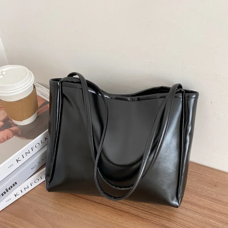 New Trendy Tote Bag Simple Temperament Casual Shopping Bag Luxury Designer Handbag Western Style Large Capacity Shoulder Bag