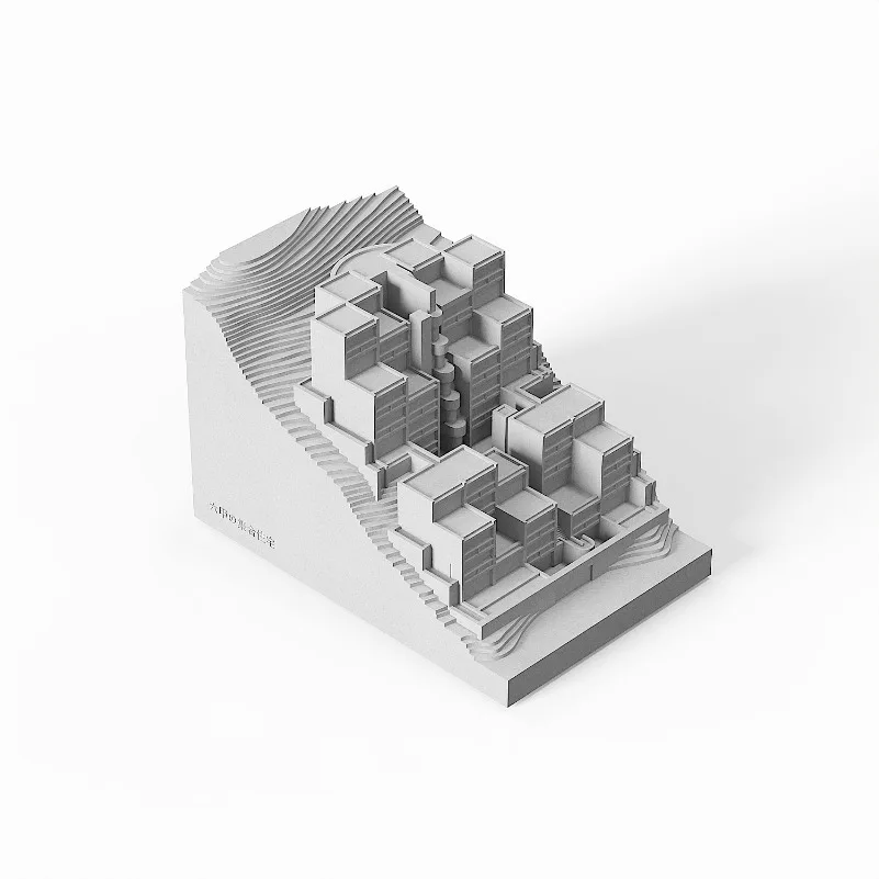 

Residential | Cement Building Model Home Decoration Office Desktop Concrete Ornament