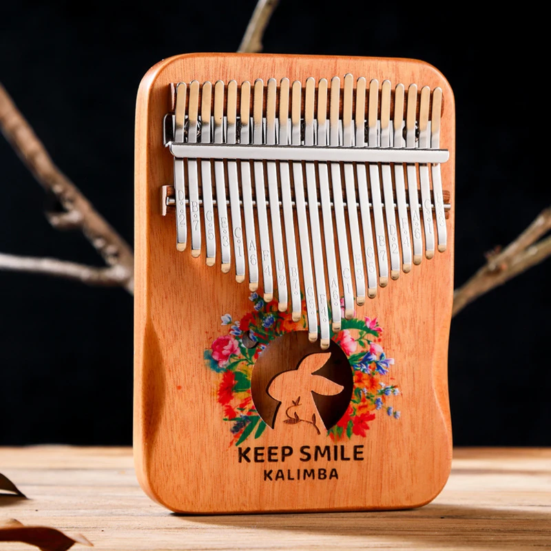 HLURU 17 21 Keys Kalimba Professional Finger Piano Full Solid Wood Veneer Maple Wood Kalimba 17 21 Keys Thumb Piano Instrument