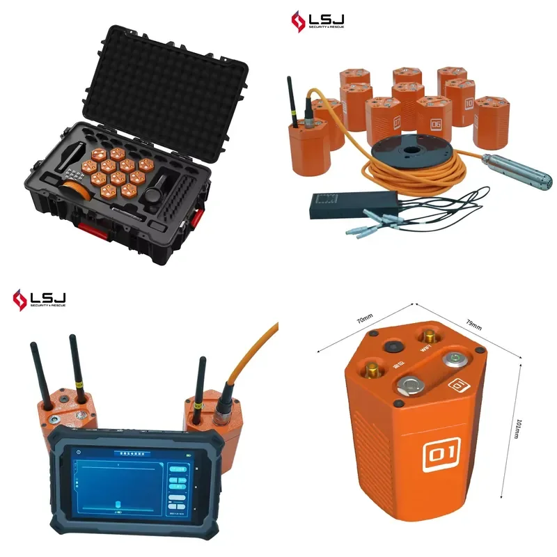 LSJ Earthquake Search Rescue Equipment Seismic Sensors Life Locator 80m Communication IP67 Protection Two-way for