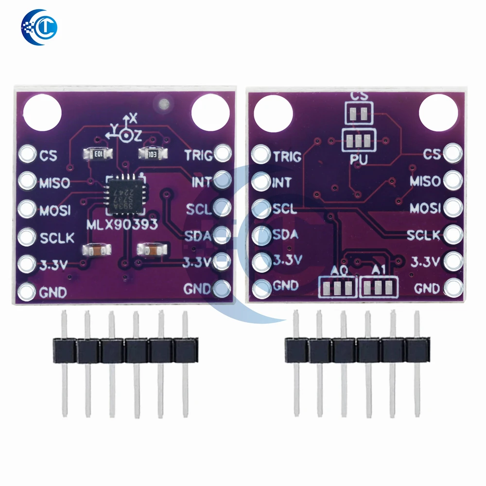 MLX90393 – trójdrożny cyfrowy czujnik Halla, moduł do pomiaru trójwymiarowej pozycji i kątowego przemieszczenia obrotowego, bezdotykowy, kompatybilny z Arduino. — zdjęcie produktu 6
