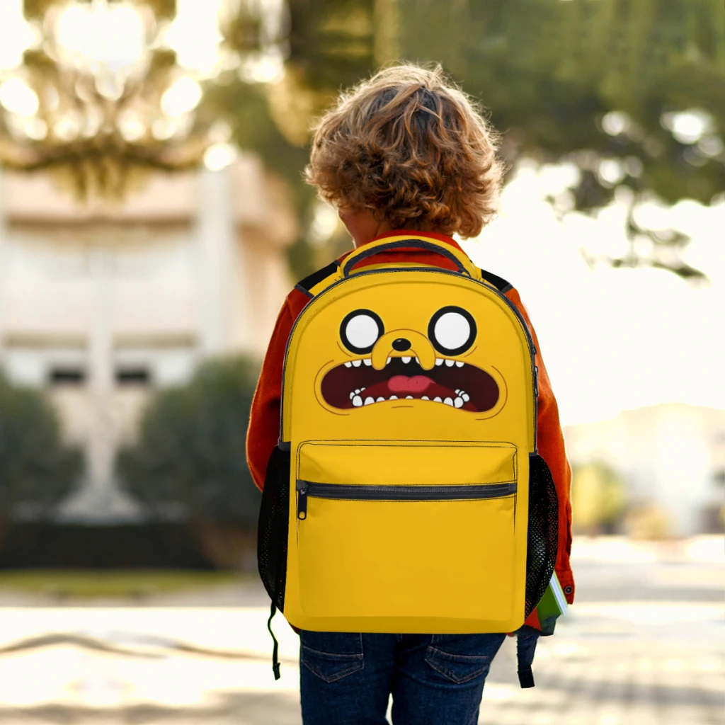 Jake the Dog-mochila de gran capacidad, bolsa de libros de moda, multibolsillos, ajustable, nueva moda