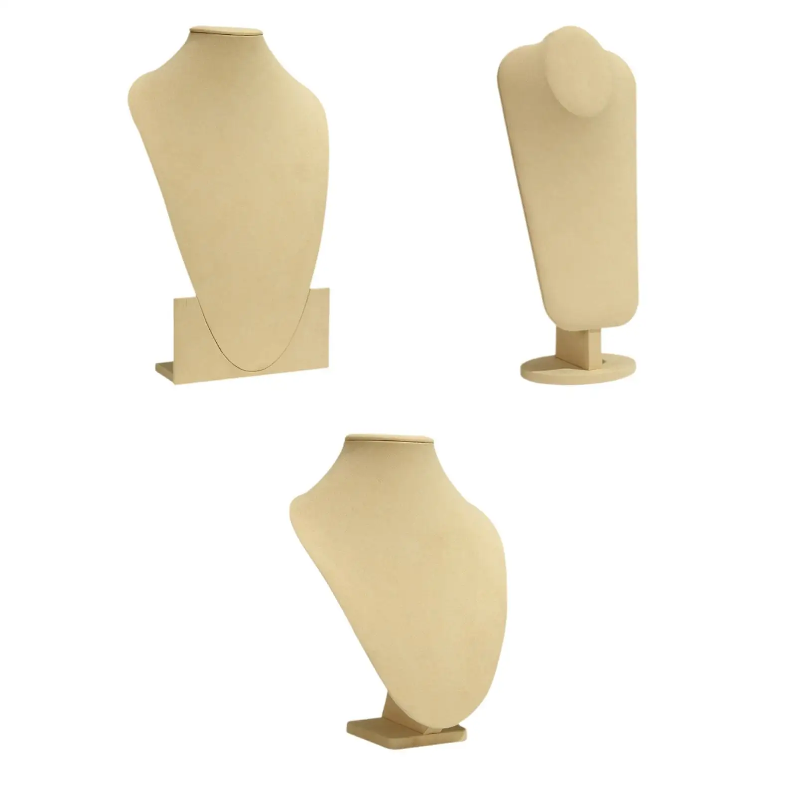 Necklace Display Stand PU Leather Jewelry Holder Smooth Abstract Stable Necklace Holder Elegant Retail Store Jewelry Bust Stand
