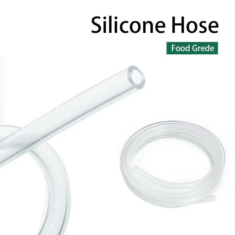 1/2M Food Grade Transparent Silicone Rubber Hose Soft ID 2 3 4 5 6 7 8 9 10mm Flexible Nontoxic Clear Water Connector Garden