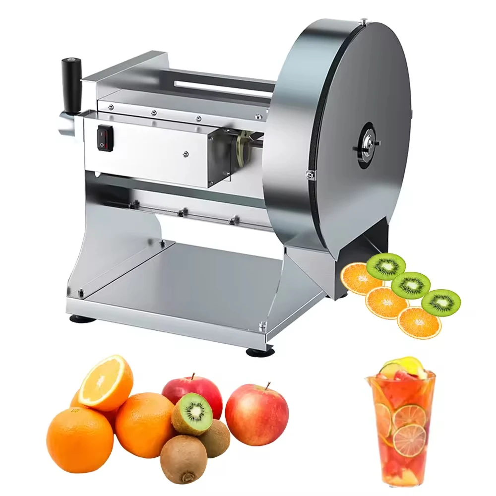 

Commercial Automatic Vegetable Cutter - Multi-functional Shredder Slicer for Cucumber, Apple, Onion with Adjustable Thickness