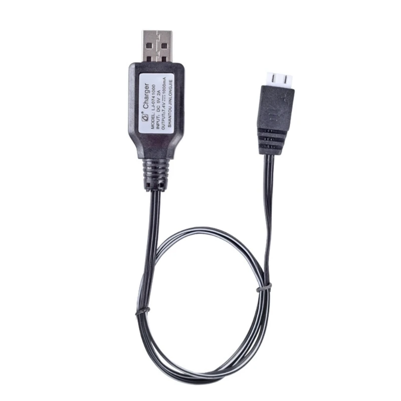 Pengisi Daya Baterai Li-ion 7.4V 1000mA XH-3P Kabel Pengisi Daya USB Antarmuka Terbalik