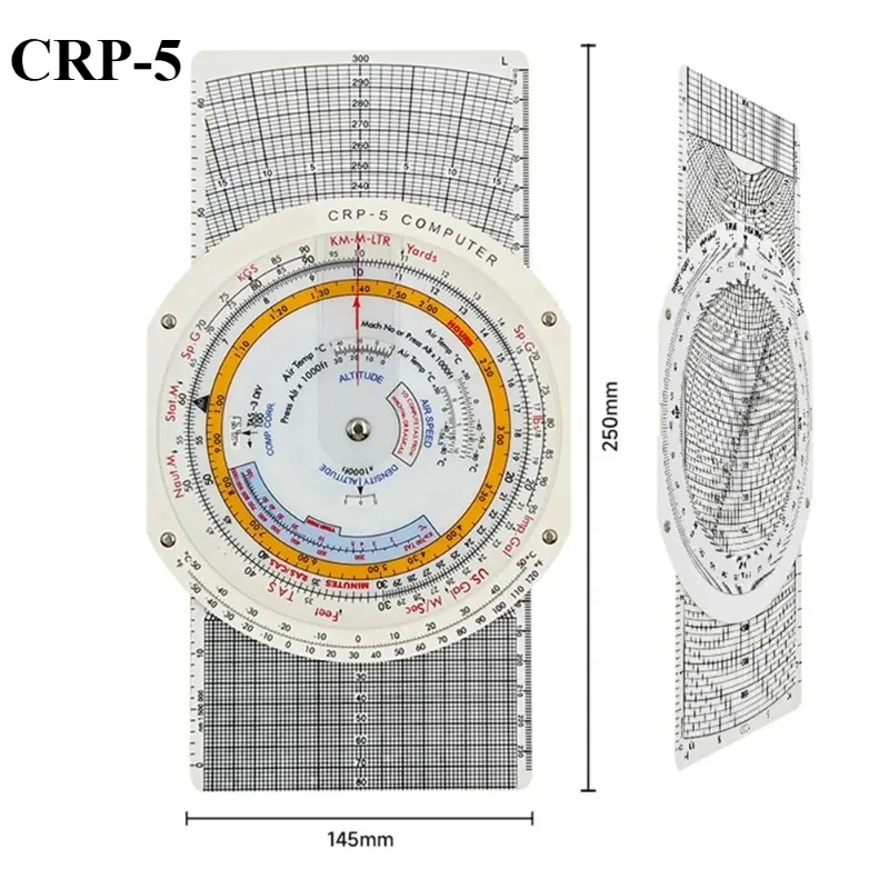 E6B Flight Computer Aviation Plotter Circular Slide Rule for Aviation Training for Wind Vectoring Solutions E6B Aviation Flight