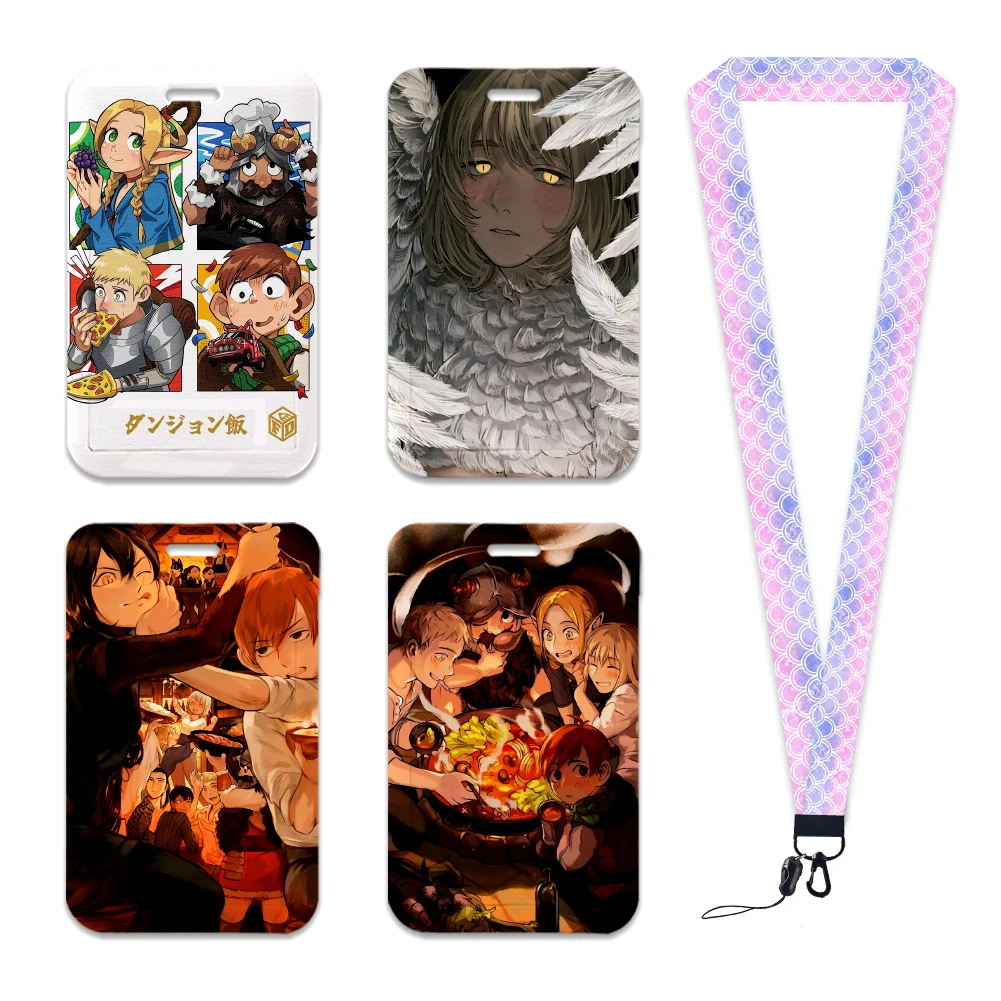 Wholesale Japanese Anime Lanyard For Keys Chain ID Credit Card Cover Bus Card Holder Charm Badge Holder