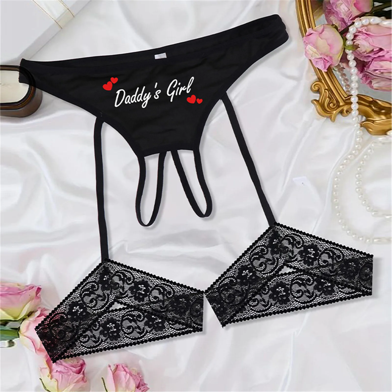 ثونغ مثير الحمالات مع حلقات الساق المتكاملة، منخفضة الارتفاع، لا خلع الملابس الداخلية للزوجين المرنة بدون حمالات للحفلات وغير الرسمية