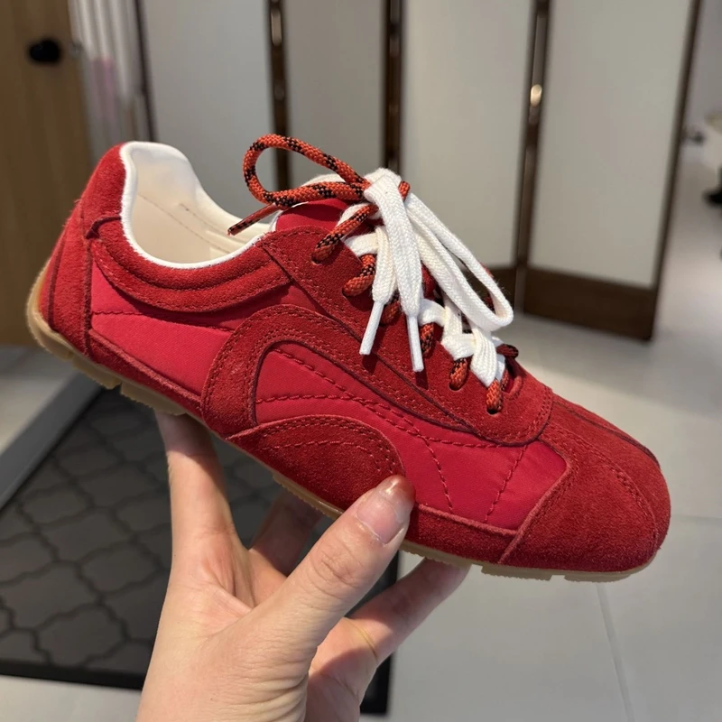 

AIYUQI 2026 New Women's sneakers Shoe Flat Comfortable German Training Shoes Women Genuine Leather Fashionable frail Shoes