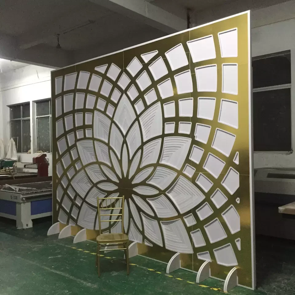 

Factory direct price acrylic rectangular lotus wedding background rack second-hand decorations