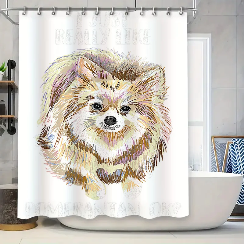 

Beach-themed Shower Curtain: Rustic Shell Print in Brown White Watercolor Bath Decor for Bathroom 72\x84\