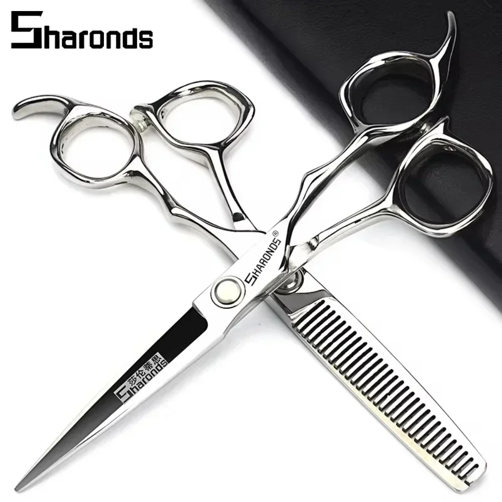 

SHARONDS Professional Hairstylist Hair Clipper Set 6 Inch 440C Japanese Steel Hairdressers Dedicated Shears Hair Cutting Tools