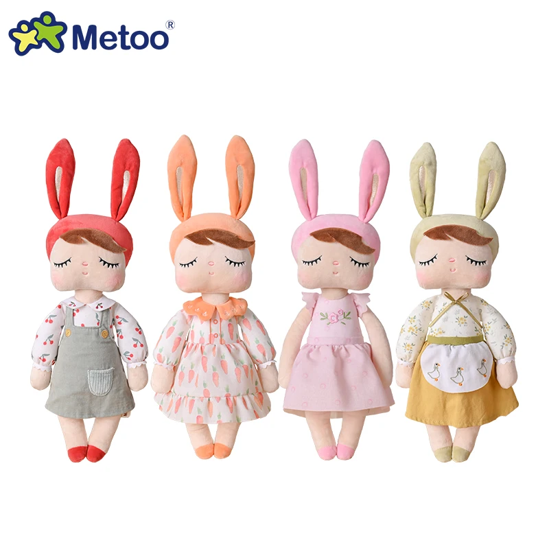 Metoo Angela Doll In Pastral Style Peach Blossom Cherry Duck Carrot Stuffed Plush Toys For kids Girls Birthday Christmas Gifts