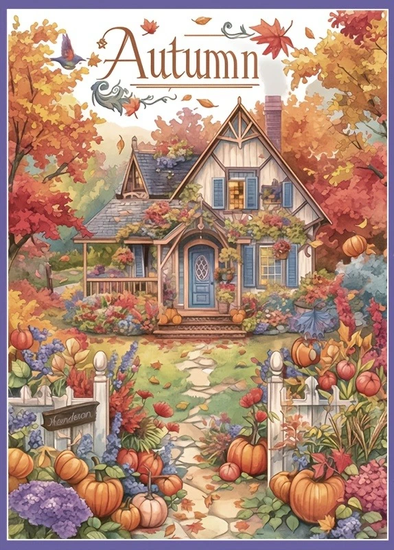 Scenery Of The Autumn Cottage Jigsaw Puzzles For Adults High Quality Stress-Relieving And Fun Family Game Best for Gift Giving