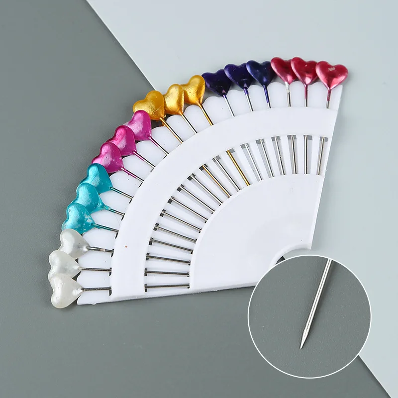 Colorful Scalloped Pearlescent Needles Dressmaking Pins Sewing Stitch DIY Craft Garment Fixing Wedding Corsage Positioning Tools