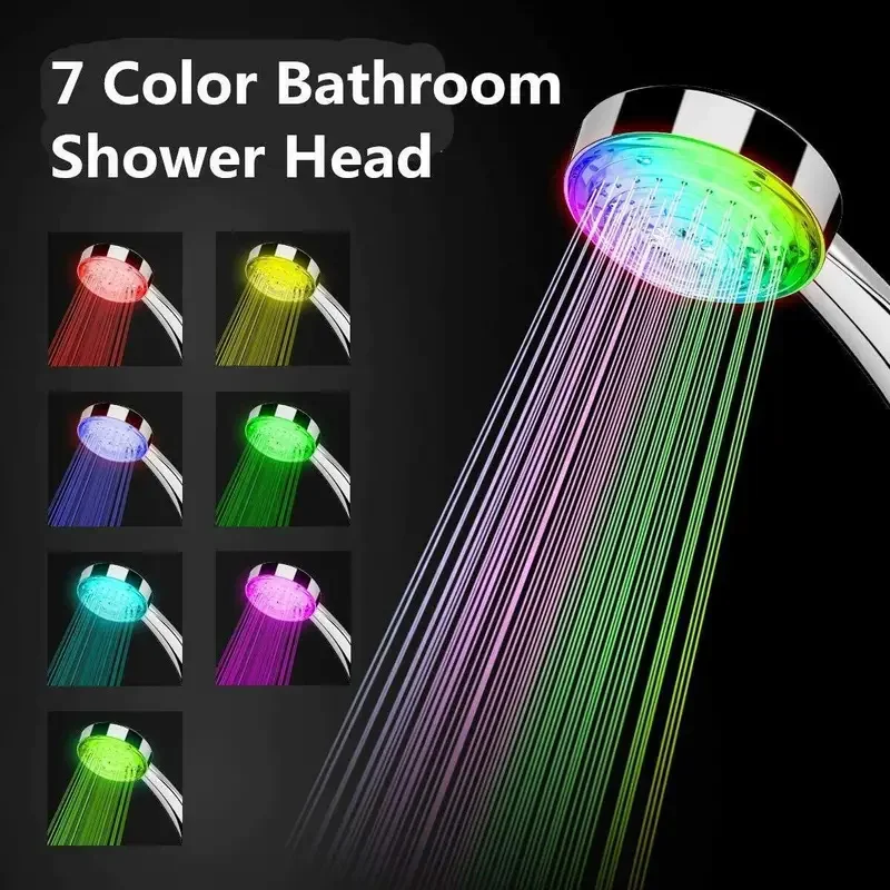 LED Luminous Shower Head Colorful Self-coloring Shower Head Water Conservancy Power Generation Shower Head Bathroom Accessories