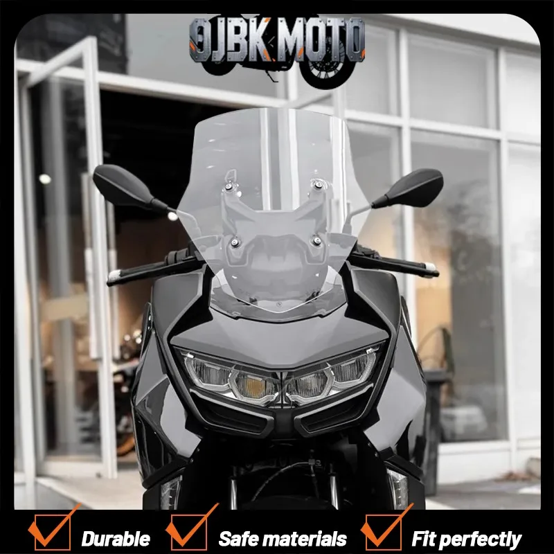 For 2025 BMW C400GT C400GT Motorcycle modification raised windshield windscree chest protectionn front glass rainproof board