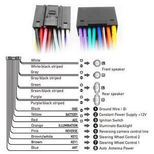 Autowimmernadapter für Auto, Android, 16 Stifte, Antennenstecker und Kabelkabel für Nissan Qashqai J10 Vers Sentra X-Trail 10 Hauptverkäufe Nissan Versa - №4