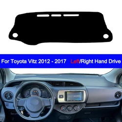 Car Auto Inner Dashboard Cover for Toyota Vitz 2012 - 2017 Center Console Protector Carpet Dashmat Sun-shade Accessories