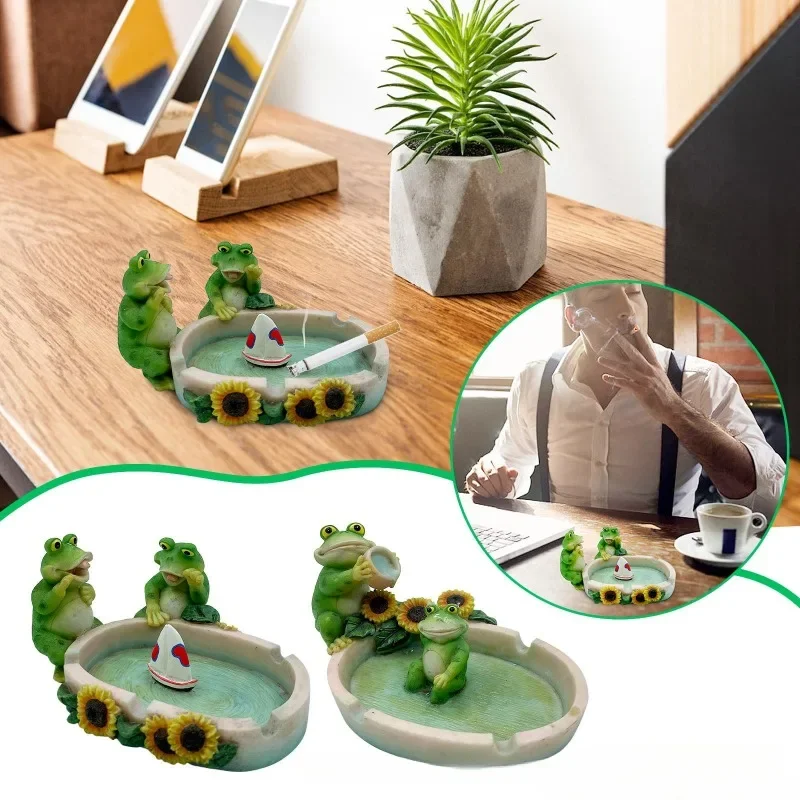 

Cigarette Ashtray Portable Smoking Ash Catcher Creative Frog Ashtrays Cartoon Animal Ash Holder Tobacco Cigar Ash Holds Cup