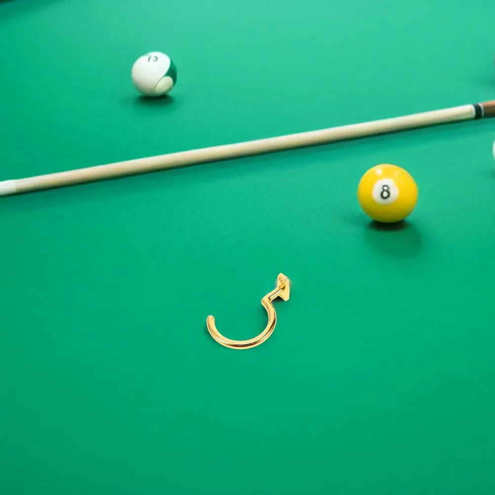 

1Pair Elegant Goldtone Iron Pool Table Hook Billiards Accessory Organizer Space Saving Cue Bridge Stick Holder Snooker Table